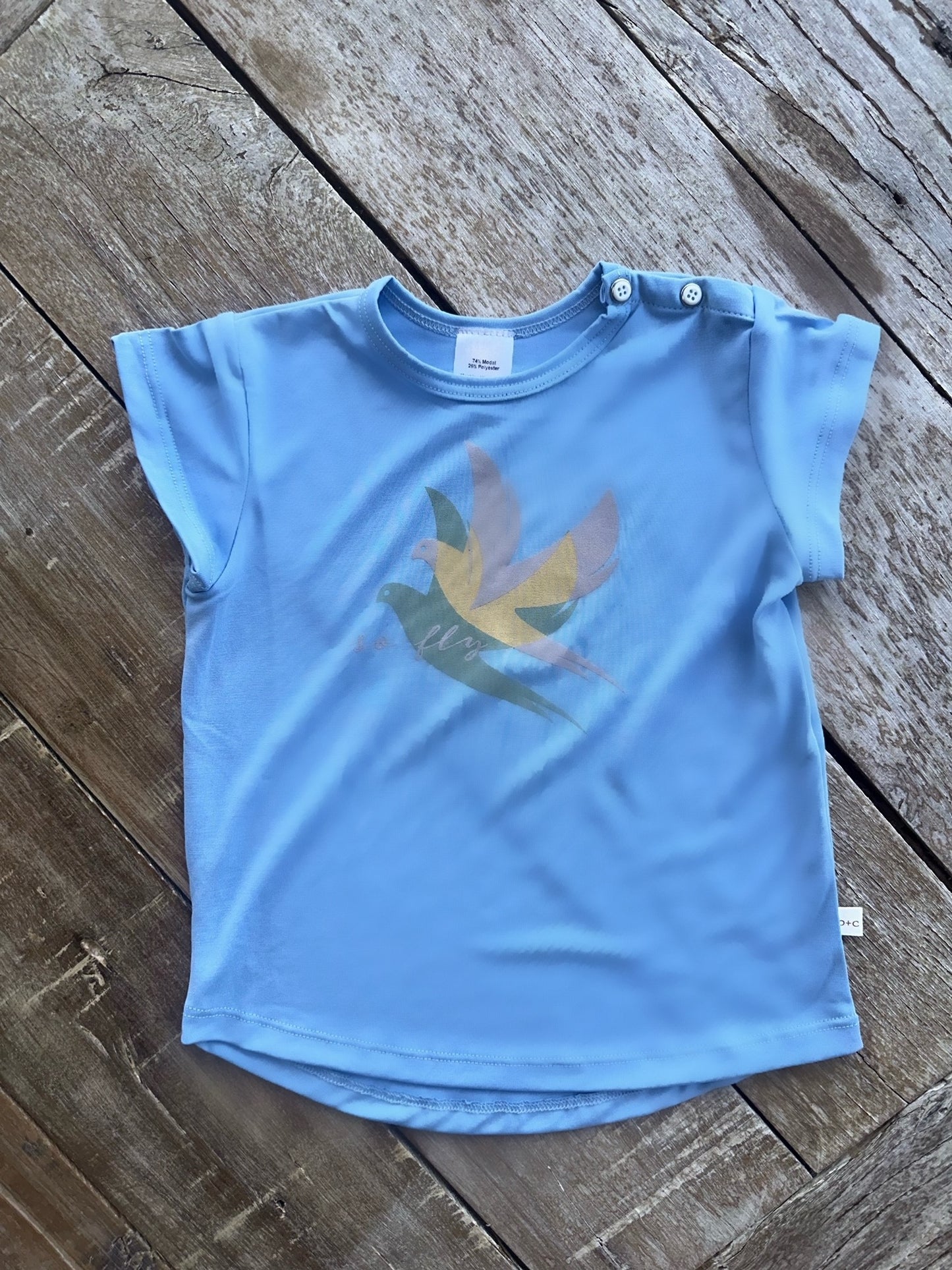 Short Sleeve Tee - So Fly, Blue