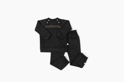 Sunday Sweatsuit Set – Organic Cotton in Faded Black