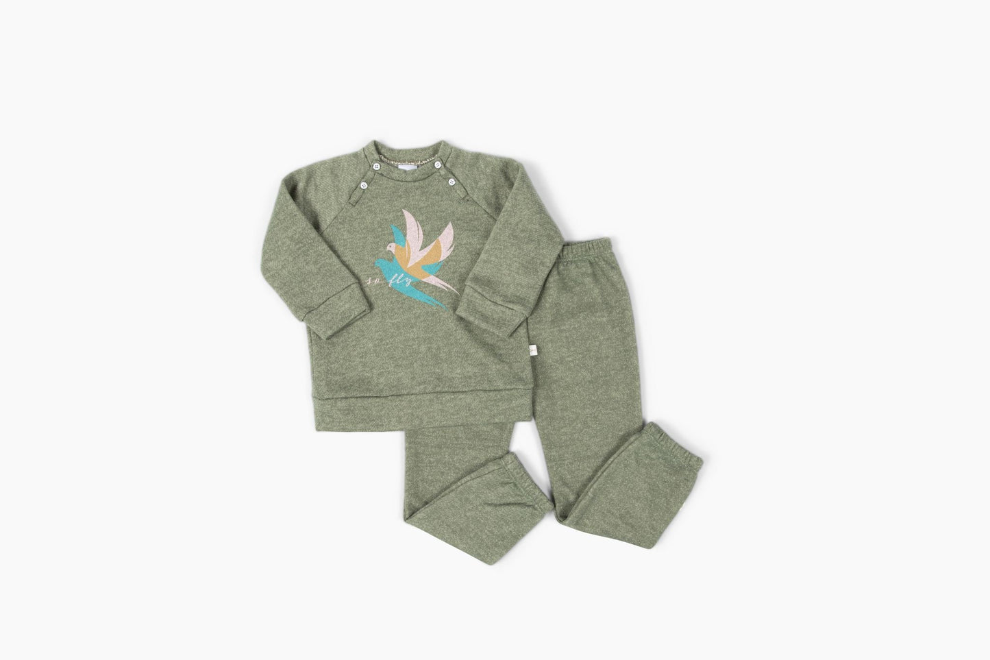 Sunday Sweatsuit Set - Organic Cotton in Olive Green